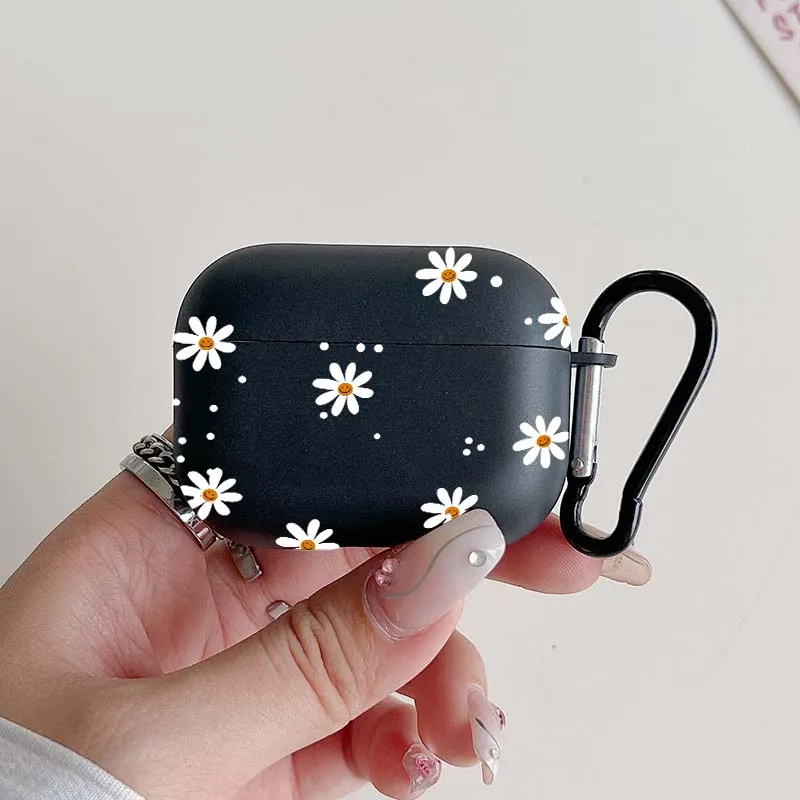 Black TPU Protective Case for AirPods with Bluetooth and Hook