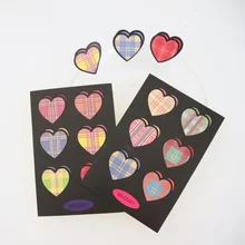 

2pcs Heart Grid Stickers Sweet Planner Sticker Love канцелярские наклейки for Valentine’s Day Wedding Envelopes Scrapbook Decor