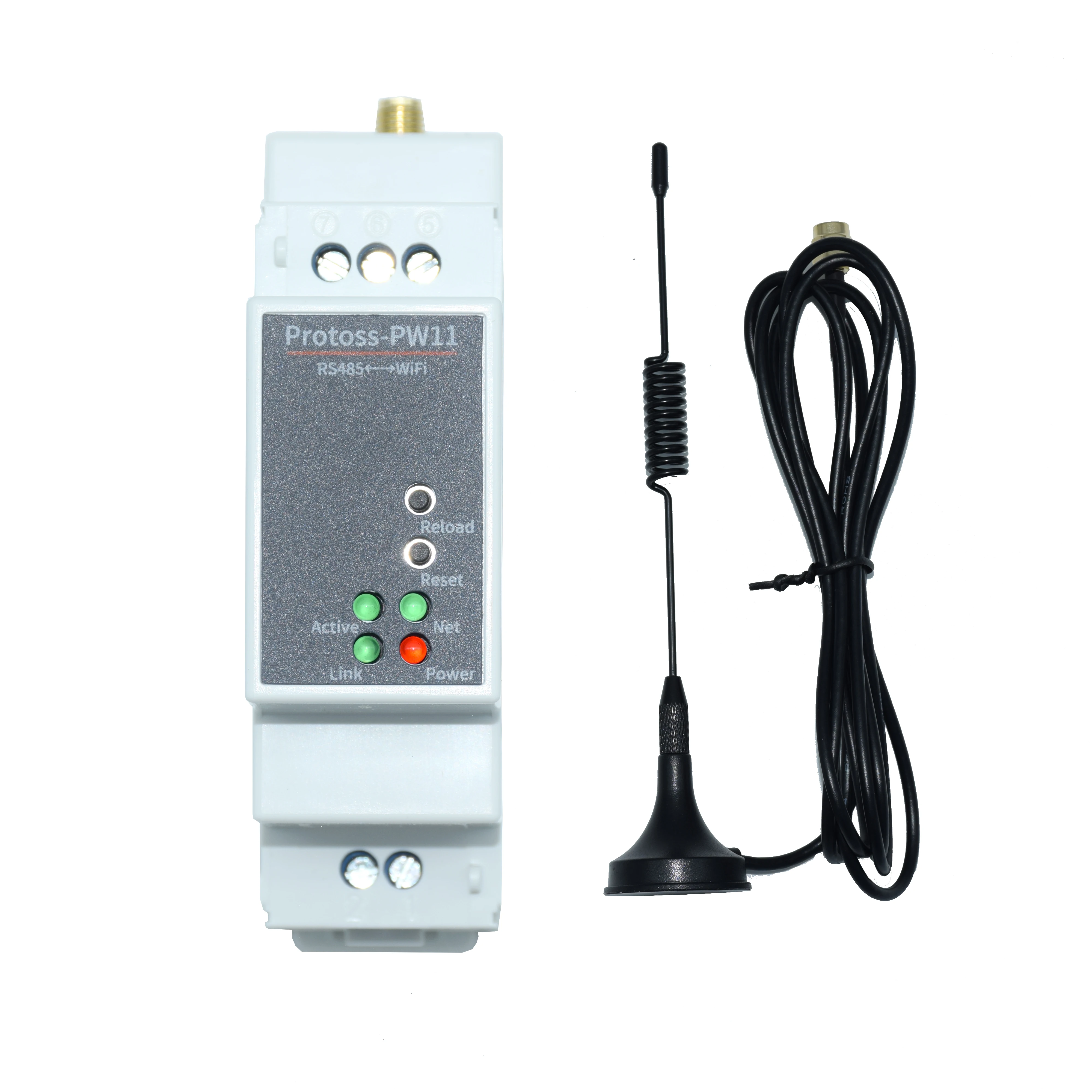 DIN 레일 직렬 포트 RS485-WiFi 변환기 직렬 포트 장치 서버 Protoss-PW11 AC110V220V 또는 DC