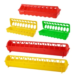 Durable Flip-Top Plastic Poultry Feeder Trough - 40cm