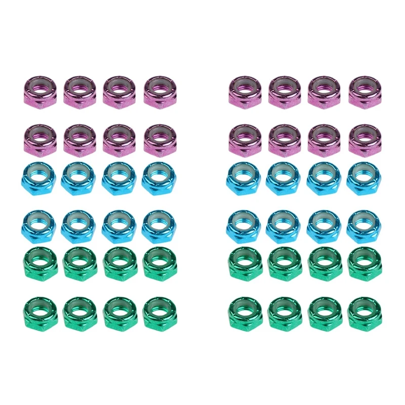 

48Pcs Skateboard Truck Wheel Axle Screw Nuts Longboard Hardware Accessories