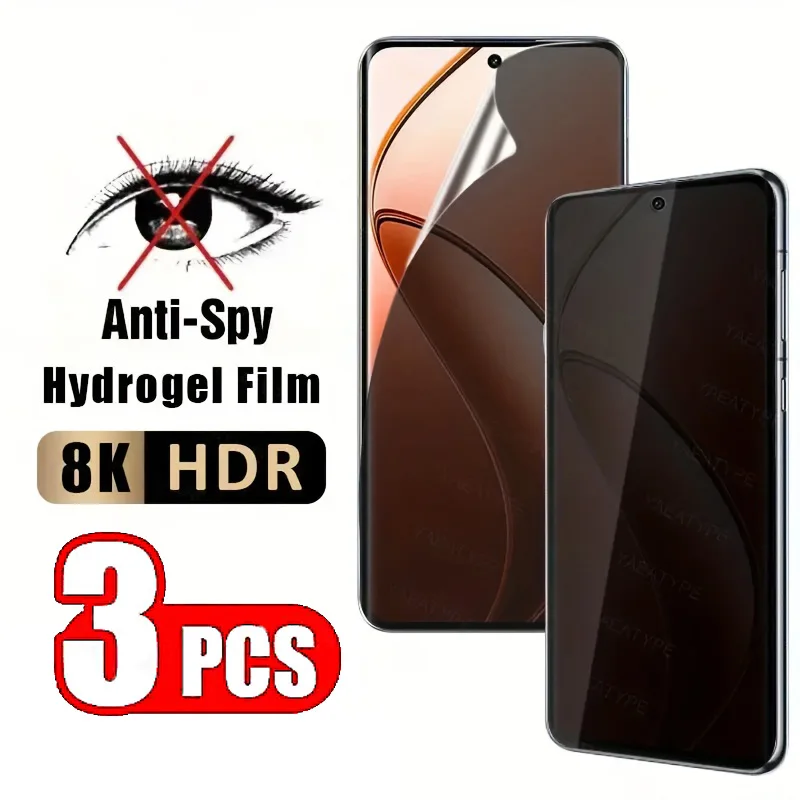 3-Pack Privacy Hydrogel Screen Protector Film