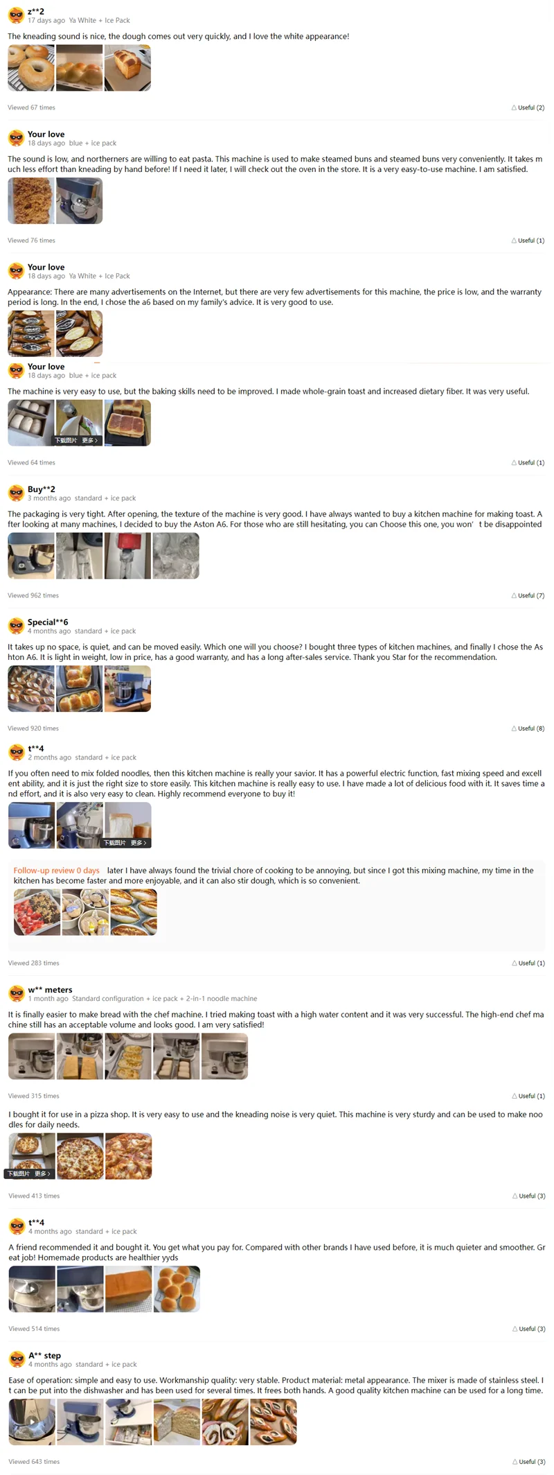 ALTAIRIBN Tilt-Head Electric Stand Mixer Professional Grade Chef Machine 7L 800W 304 Stainless Steel/1300-1600RMP With 6 Speeds