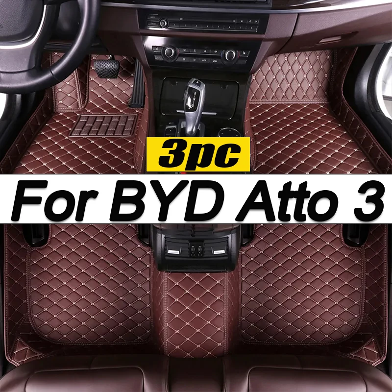 

Custom Car Floor Mats for BYD Atto 3 2022 Year Eco-friendly Leather Car Accessories Interior Details