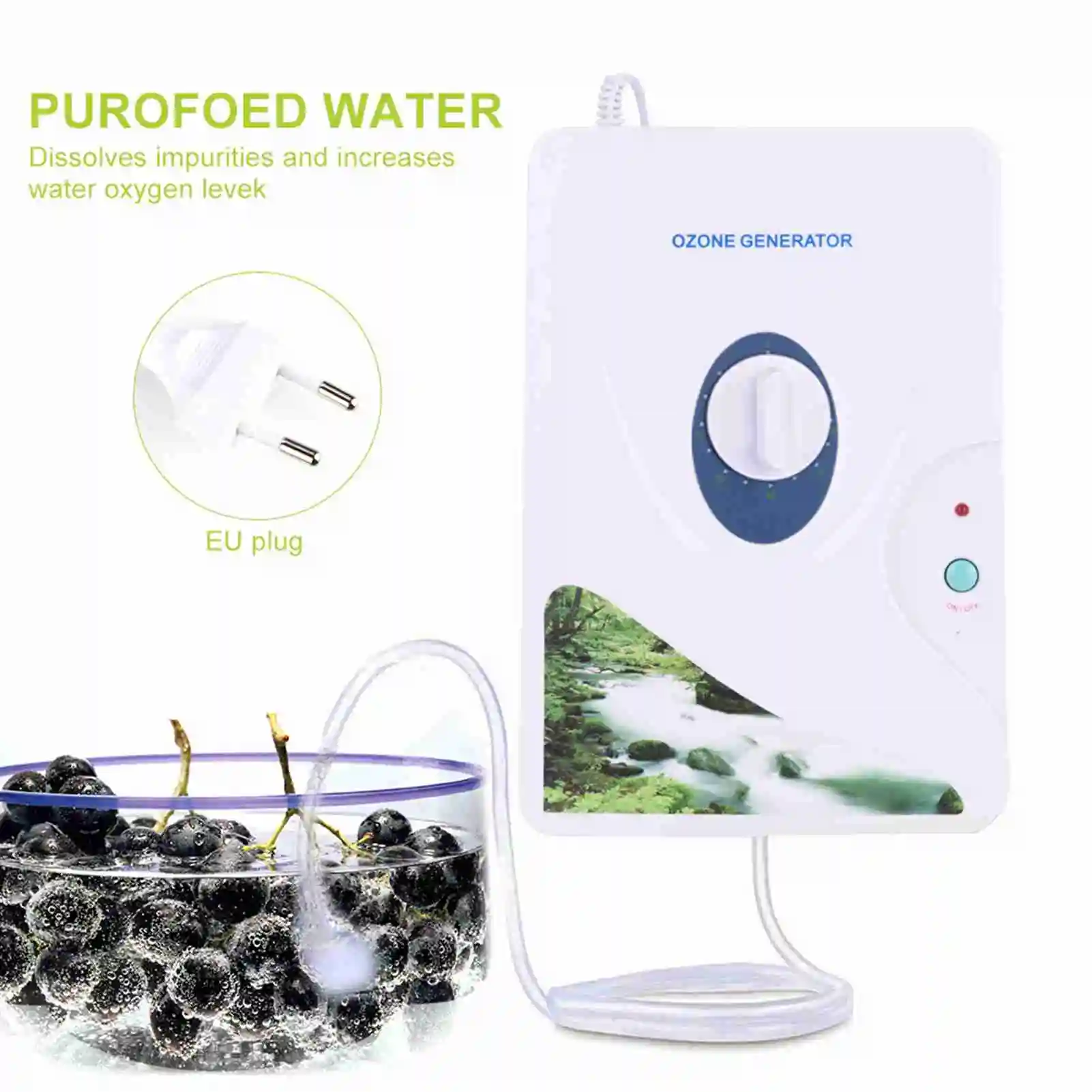 Ozone Generator Ozonator Air Purifiers 600mg/h Oil Vegetable Meat Purify Air Water House 2