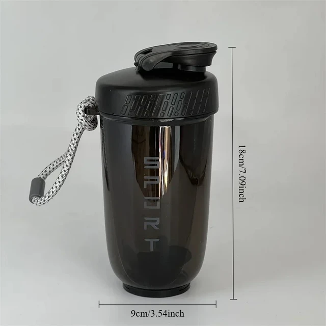590ml Blender Shaker Bottle with Plastic Whisk Ball BPA Free Plastic Protein Shakes Leakproof for Powder Workout Gym Sport 6