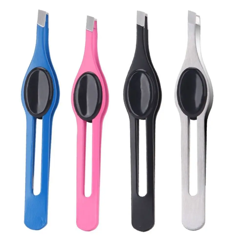 

Colorful New Arrival Professional Stainless Steel Tweezer Eyebrow Face Nose Hair Clip Remover Tool Banana Clip