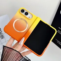 Gradient Color Magsafe - Compatible Magnetic Shockproof Phone Case with Hinge Protection - iPhone Duo (A6)