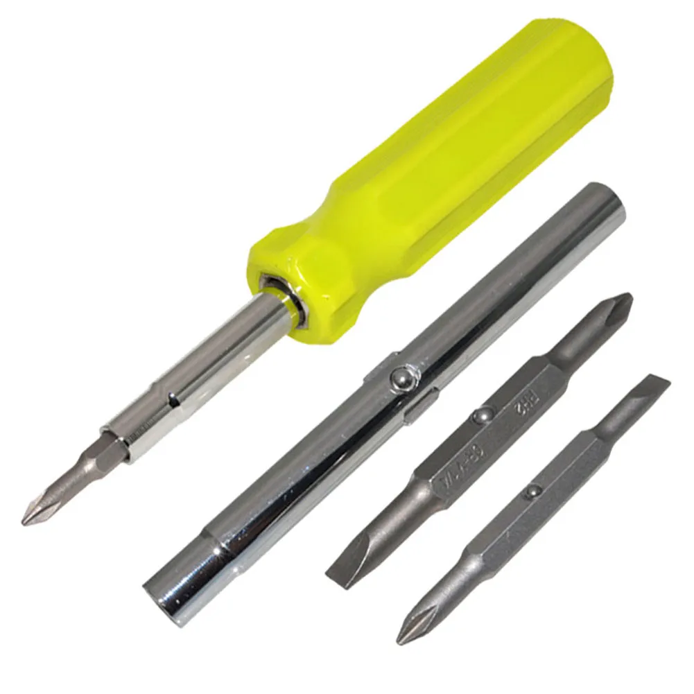 

​ 6 In 1 Screwdriver Multi-Function Slotted Cross Torx Screwdriver Replaceable Screwdriver For Outdoor And Daily Repair Tools