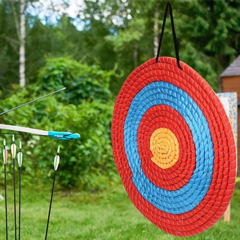 40 cm Gras Ziel In Helle Bunte Stroh Produkte Outdoor Recurve Bogen Bogenschießen Zubehör Schießen Ziel Für Pfeil Und Bogen – Detail 2