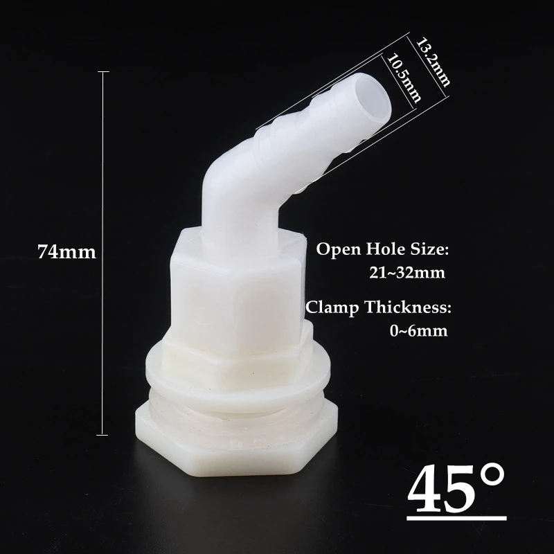 NPT 2" PVC Bulkhead Fitting Heavy-Duty Female Plastic Water Tank