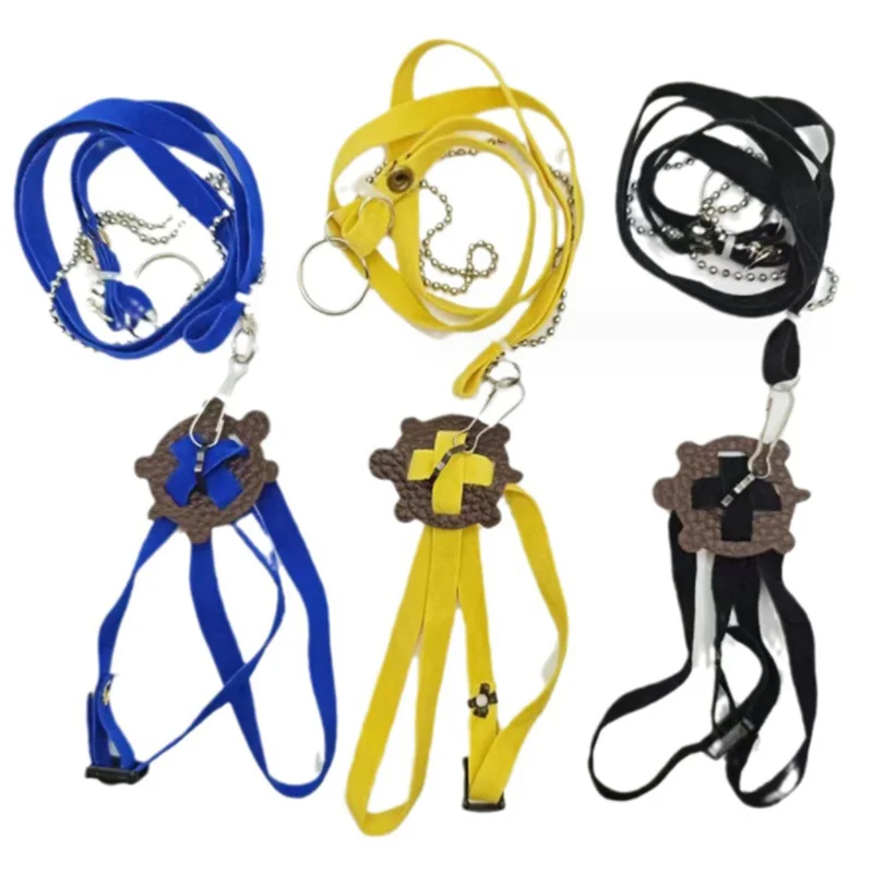 Rabbit Harness Set Rabbit Harness and Leash Set Pet Harness Reptile Leash Turtle Lizard Adjustable Outdoor Training Soft Strap Tortoise Reptile Adjustable Leashe Pet Supplies
