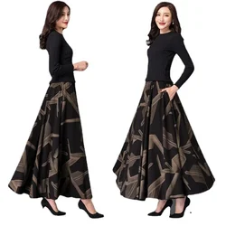 2023 New Summer A Version High Waist Long Big Swing Skirt Ladies Fashion Vintage Dresses Party Streetwear for Women