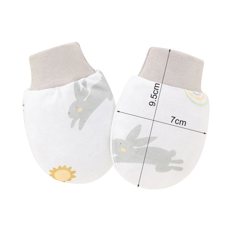 6 Pairs Newborn Gloves Cotton Cute Cartoon Anti Scratch Gloves for Baby Care New Born Gift 6