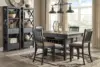 Tyler Creek Farmhouse 75" Display Cabinet or Bookcase with Drawers, Almost Black 5