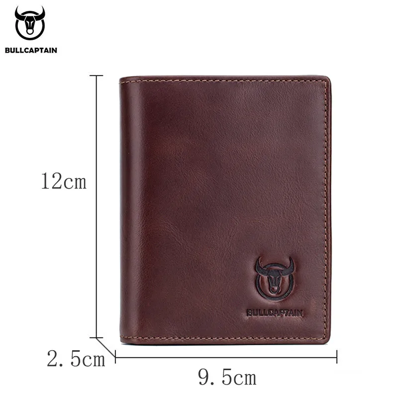 Leather Bifold Wallet Credit Card Holder Mens Wallet Card Holder Wallet 15 Card Slots RFID BULLCAPTAIN