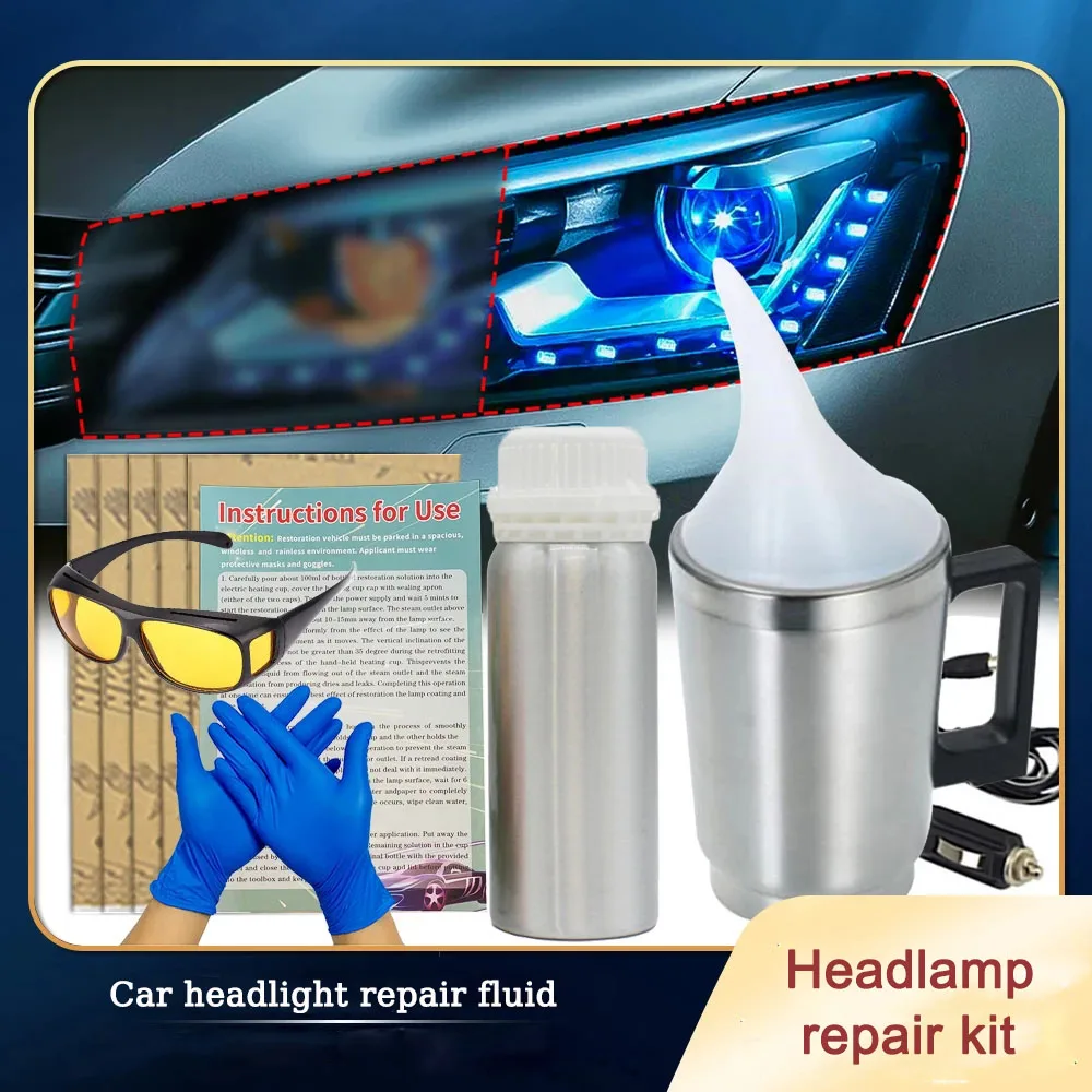 Car Headlight Lens Restoration Kit Headlamp Lens Restore Oxidation Yellow  Scratch Vague Restore Polishing Cleaning Tools - AliExpress