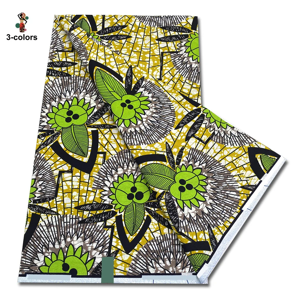 Wholesale Super Good Quality African Ankara Wax Fabric New Fashion 100% Cotton Soft Tissu Women Pagne African Wax Prints 6