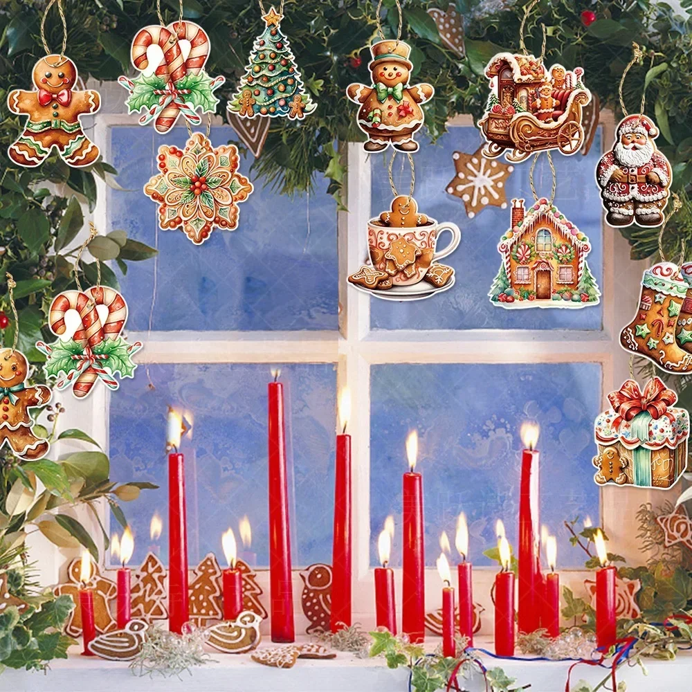 Christmas Gingerbread Man Pendant Merry Christmas Decoration For Home 2025 Navidad Noel Xmas Tree Ornament Decor New Year