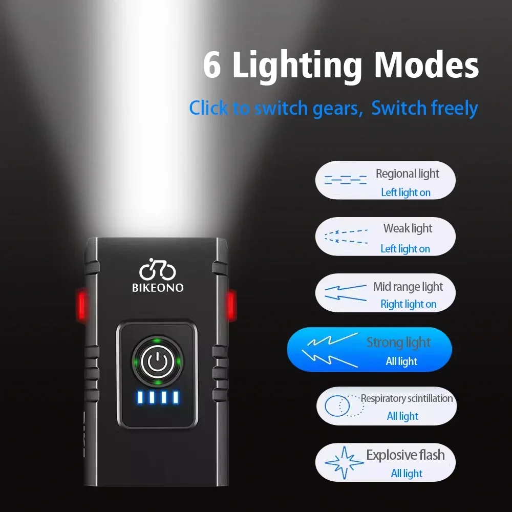 1000LM Bike Light Headlight T6 Bicycle Flashlight LED USB Rechargeable Torch Aluminum Alloy Cycling High Beam Low Accessories bike flashlight