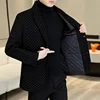 2024 New High Quality Fashion Everything Handsome Trend Leisure Business Men Checkerboard Spring and Autumn Suits 4