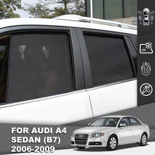 

For Audi A4 B7 Car Magnetic Sunshade Front Windshield Mesh Curtain Baby Side Window Sun Shade A4 Sedan 2006 2007 2008 2009