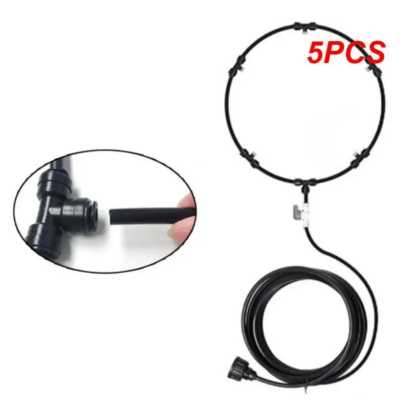 

5PCS Black Outdoor Misting Fan Cooler Water Cooling Portable Patio Mist Garden 8m Kit Water Mister Fans outdoor （not include