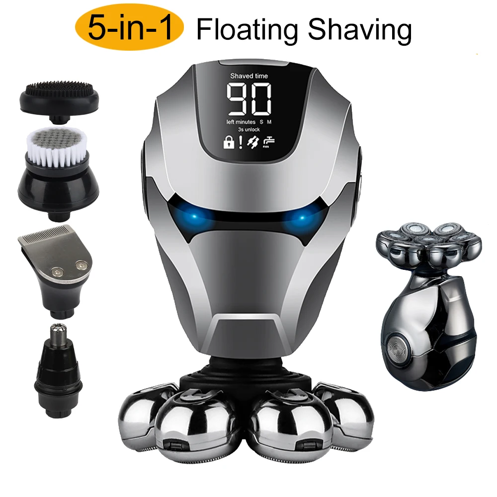 New-Electric-Shaver-USB-Rechargeable-Razor-Multi-function-Men-s-Self ...