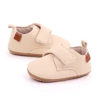 Newborn Baby Shoes Baby Boy Girl Shoes Classic Leather Rubber Sole Anti-slip Toddler First Walkers Infant Girl Shoes Moccasins 5