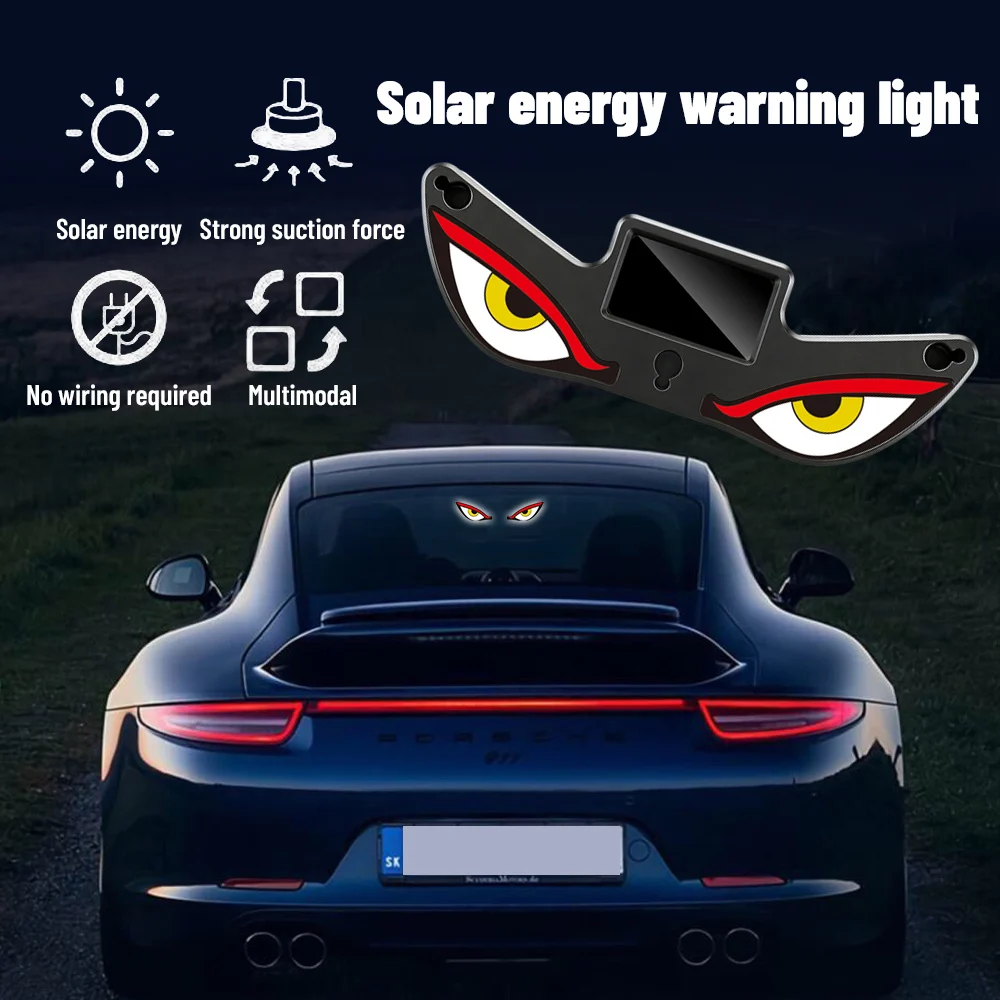รูปสินค้า ไฟตกแต่งรถยนต์ LED รูปตาปีศาจ ชาร์จพลังงานแสงอาทิตย์