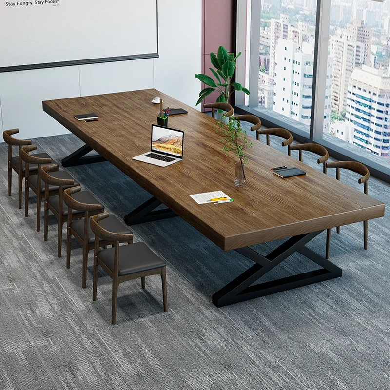 Coffee Modern Conference Table Wooden Large Simple Luxury Office Desk Computer Square Escritorio Oficina Office Furniture CM50HY