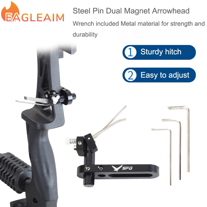 

Стальная игла, двойная Магнитная подставка для стрел, подставка для стрел из высокопрочного алюминиевого сплава, Рекурсивный лук, подставка для стрел, товары для стрельбы из лука