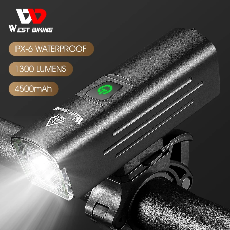 West Biking Bicycle Flashlight 1300 Lumens YP0701295