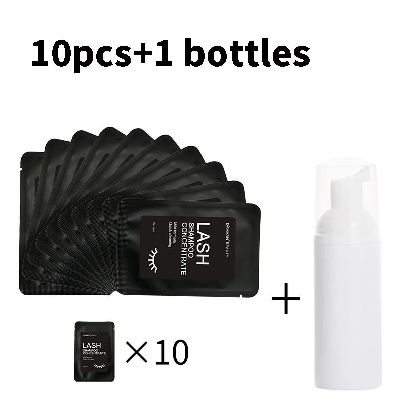 5pcs Eyelash Extensions Concentrate Shampoo Mousse Eyelash Extension Glue Eye Lash Cleaning No Stimulation Makeup Remove Mousse 6