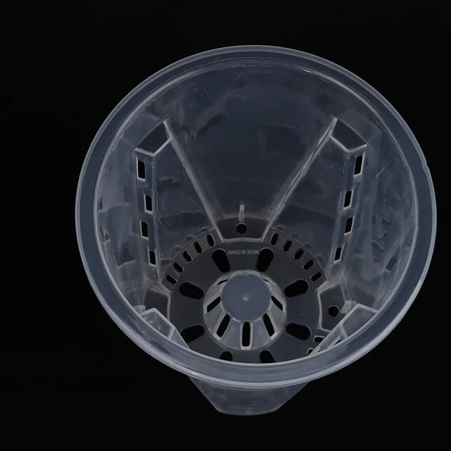 1Dc Gyökérvezérlés Átlátszó Virágcserép Tálcával A Falaenoppákhoz Orchidea Ültetés Sztómával Virág Edény Otthoni Kertész Dekorációval - Image 5