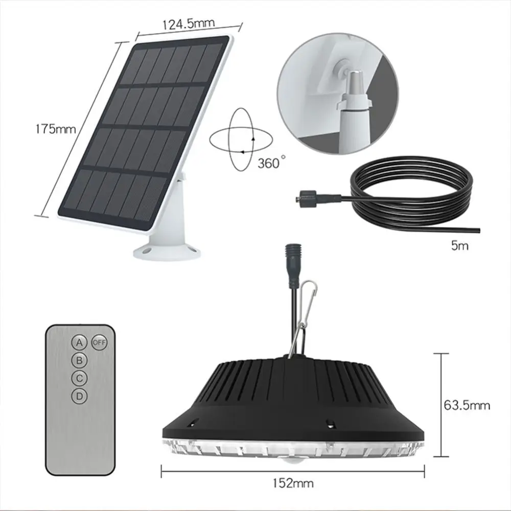 LED solární světel abs dlouhé pracující doba 4 pracující režimech ip65 vodotěsný otočný home-appliance outdoorové halové solární lamp bělouš