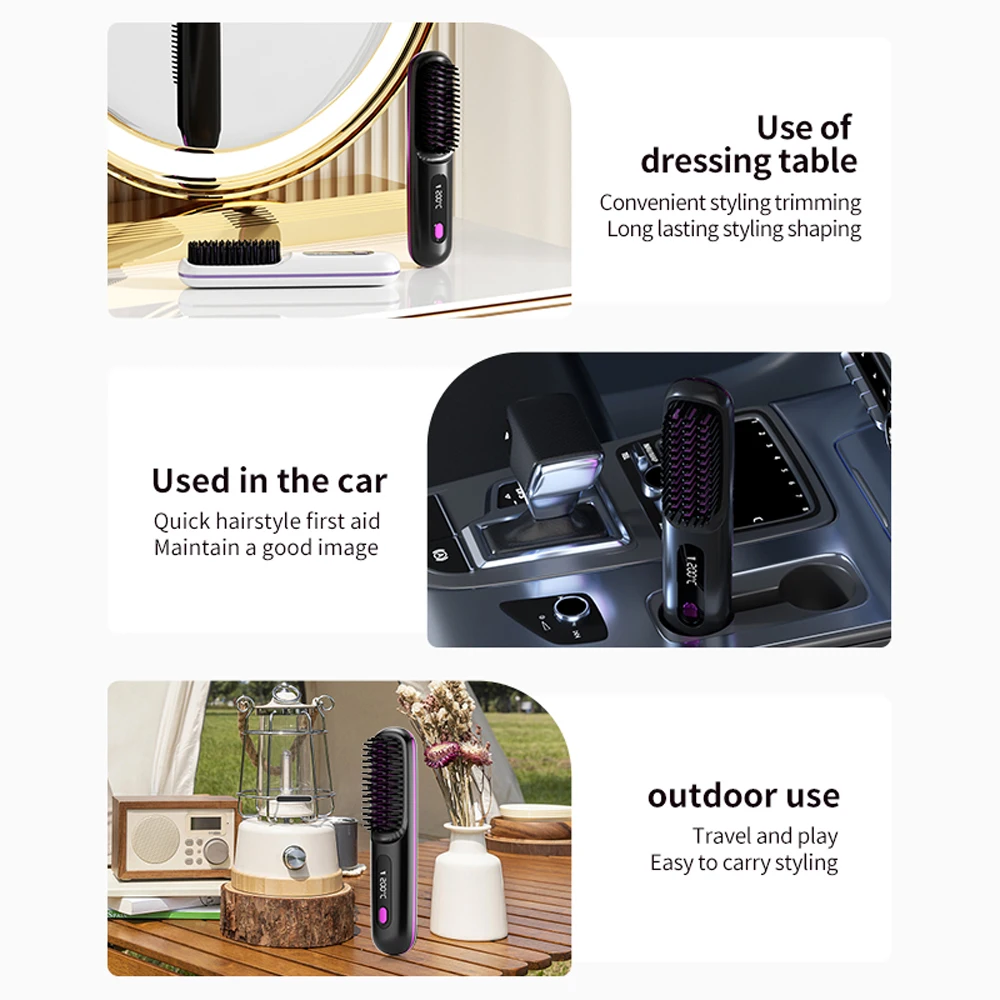 Ceramic Portable Hair Straightener Mini Curling Iron