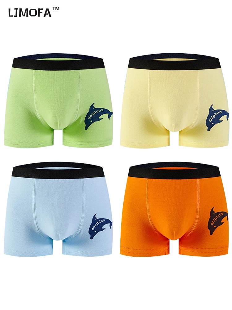 

LJMOFA 4pcs Kids Baby Boys Underwear Cotton Shorts Panties Children Cute Comfortable Boxers Underpants Dinosaurs Pattern B316