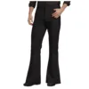Mens Flare Pants Solid Slim Fit Long Pants Outdoor High Waist Zipper Button Casual Pants Trousers 2024 Autumn High Street Wear 1