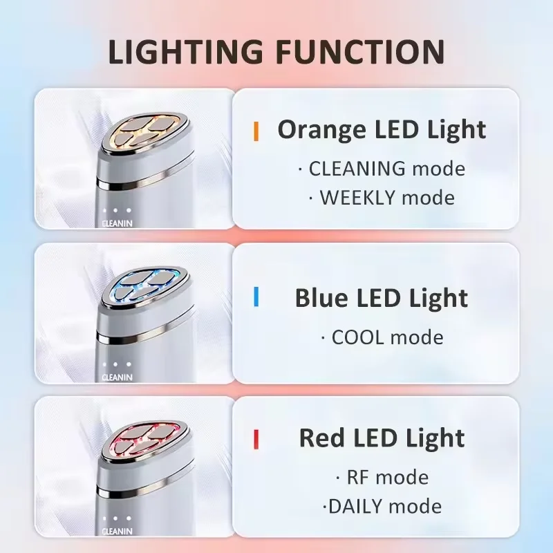 6In1 EMS Face Facial Massage Machine Care Lifting Device Facial Massager Photon Light Therapy Face and Neck Massager
