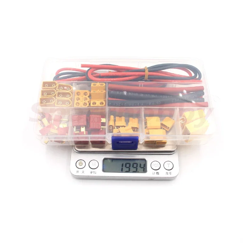커넥터 DIY BOX (XT30 / XT60 /XT90 / T-플러그/실리콘 와이어) RC FPV 드론용 남성 여성 키트 자동차 Lipo 배터리 액세서리