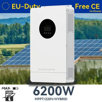 Solar hybrid Inverter 4KW 6.2KW Off Grid On Grid Inversor 24V 48V Built MPPT 100A 120A Solar Charger Apply For Solar System