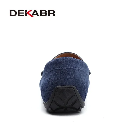 DEKABR-고품질 정품 가죽 플랫 경량 모카신 로퍼 남성용, 봄 여름, 인기 판매, 운전 신발 3