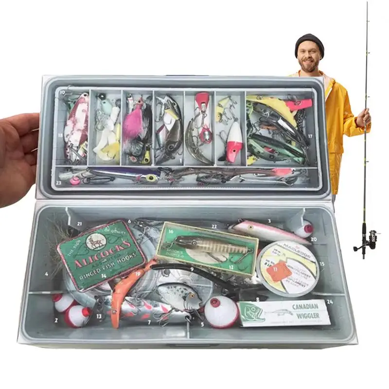 Christmas Advent Calendar 2023 Fishing Lure Set Blind Box 24 Days Advent Calendar Fishing Tackle Surprise Gift For Kids Adults