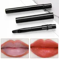 Pinceau à lèvres portable avec couvercle, mini pinceau à rouge à lèvres avec couvercle, pinceau à lèvres souple pour le maquillage, pour dessiner la forme des lèvres, petit pinceau à lèvres pour débutants 2