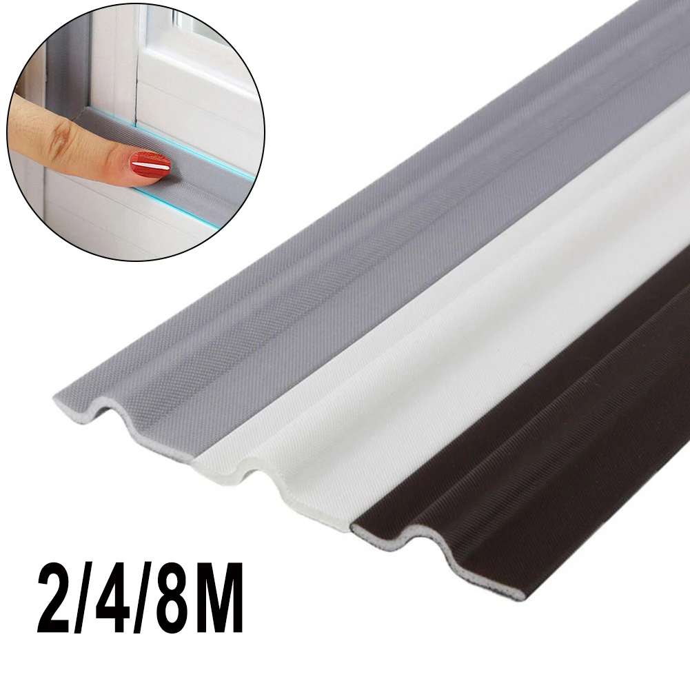 

2/4/8m Self-Adhesive Window Sealing Strip Weather Seal PU Form Sealing Strip Tape Home Soundproofing Wind Proof Door Stripping