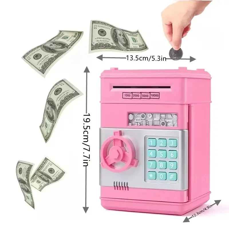 Piggy Bank Cash Coin Can ATM Bank Electronic Coin Money For Kids--Hot Gift Halloween Christmas Gift