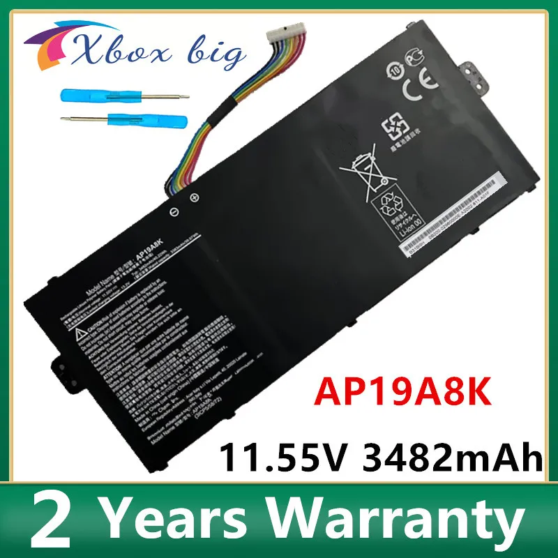 

11.55V 40.22Wh 3383mAh AP19A8K Battery For Acer Chromebook Spin 11 CP311-1H-C2DV or 511 R752T/N Serie laptop