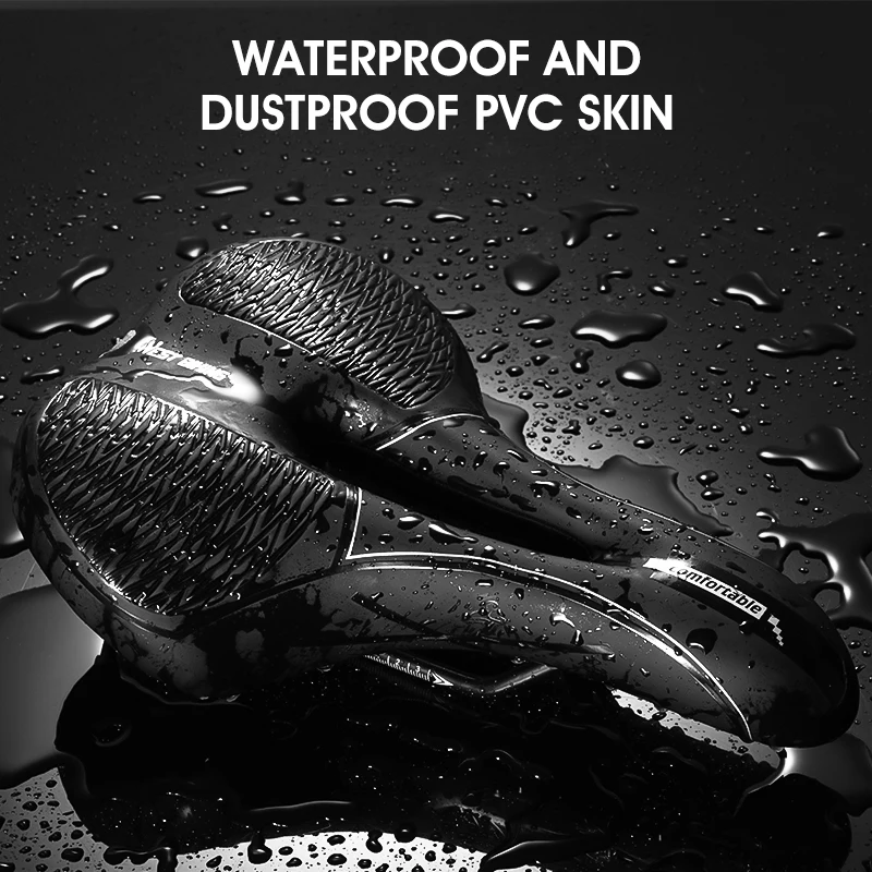WEST BIKING Bike Saddle MTB Mountain Road Bike Seat PU Leather Gel Filled Cycling Cushion Comfortable Shockproof Bicycle Saddle