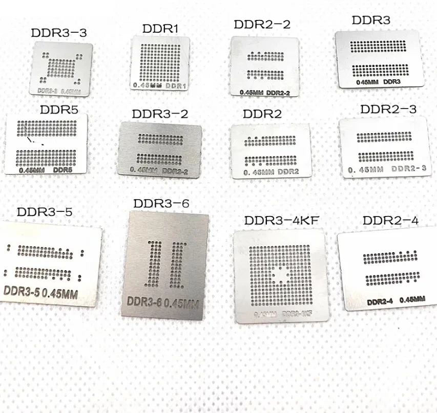 Memory Direct Heat BGA Reballing Stencils Template Holder Jig For DDR1 DDR2 DDR3 DDR5 DR2-3 DDR3-2 GDDR5 Welding Rework Repair